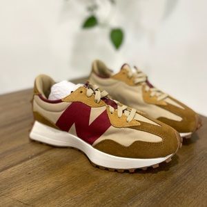 New Balance 327 sneakers tan and pink